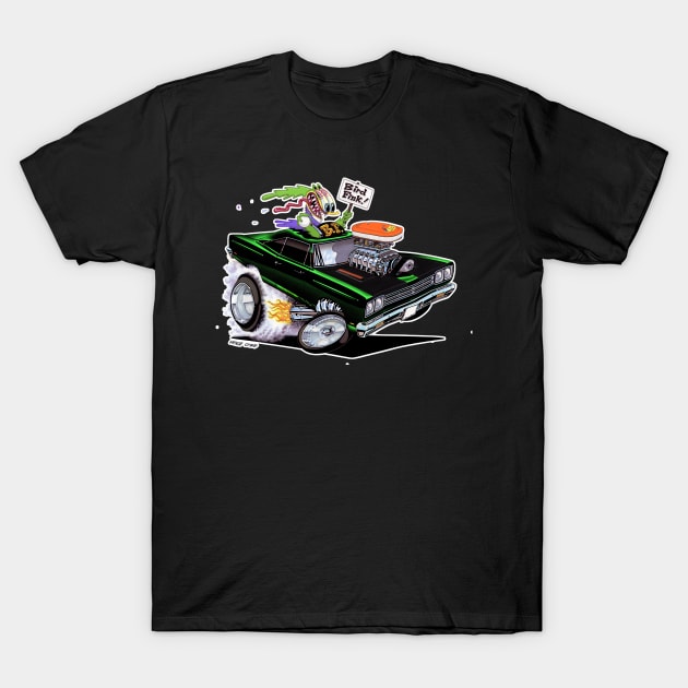 BIRD FINK 1969 Roadrunner Green T-Shirt by vincecrain